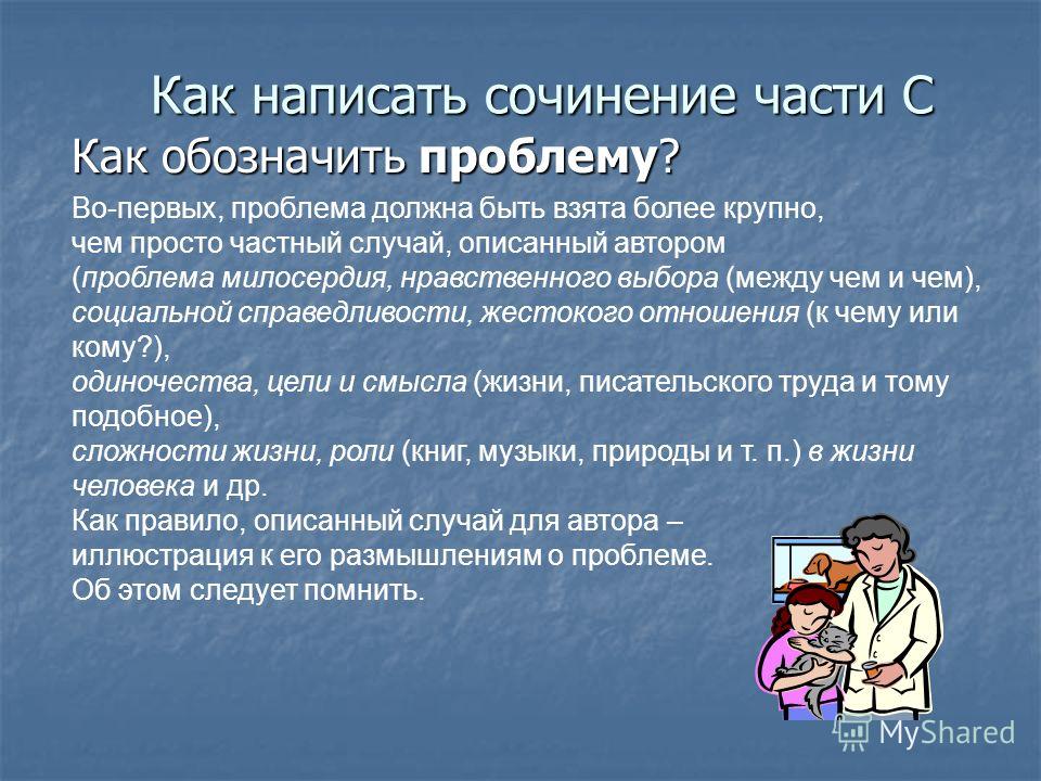 Как пишется проблема в проекте