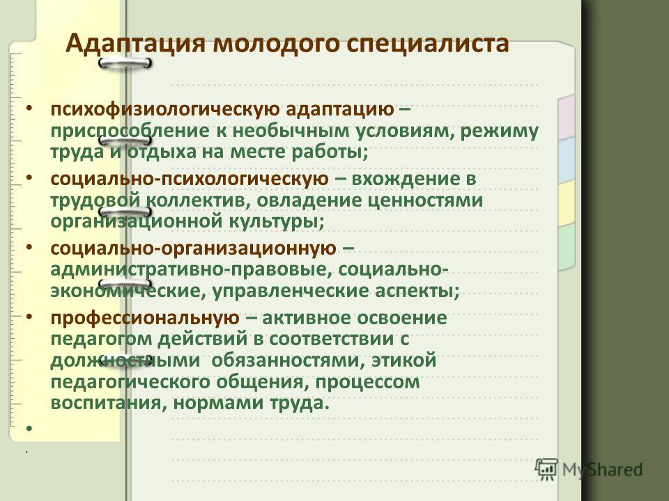 Адаптация в трудовом коллективе презентация