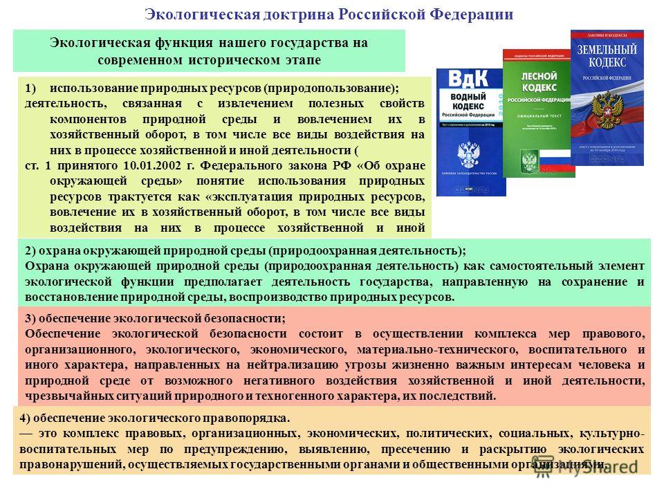 Экологическая доктрина презентация