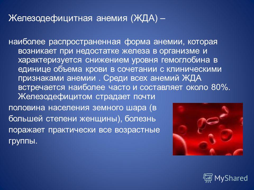 Практическое задание по теме Хроническая железодефицитная анемия смешанного генеза в стадии обострения 