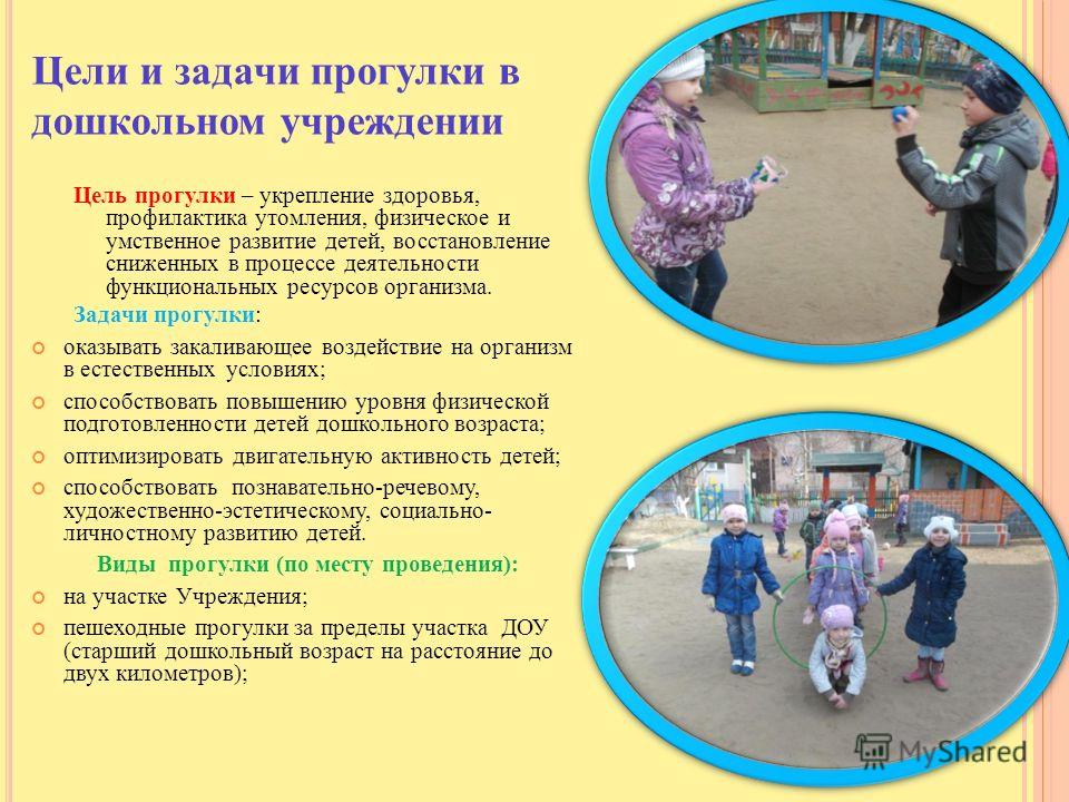 Проект прогулка в детском саду