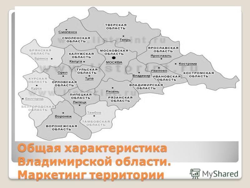Общая характеристика Владимирской области. Маркетинг территории