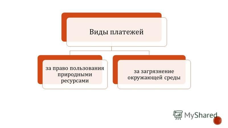 Платежи за использование природных ресурсов Платежи за использование природных ресурсов